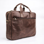 Load image into Gallery viewer, Oxford Pure Leather Vintage Business Laptop Bag-Dark Brown
