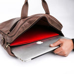 Load image into Gallery viewer, Oxford Pure Leather Vintage Business Laptop Bag-Dark Brown
