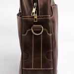 Load image into Gallery viewer, Oxford Pure Leather Vintage Business Laptop Bag-Dark Brown
