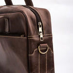Load image into Gallery viewer, Oxford Pure Leather Vintage Business Laptop Bag-Dark Brown
