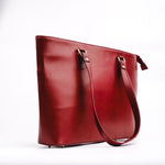 Load image into Gallery viewer, The Boss Lady Pure Leather Womens Tote Bag-Cherry Wood
