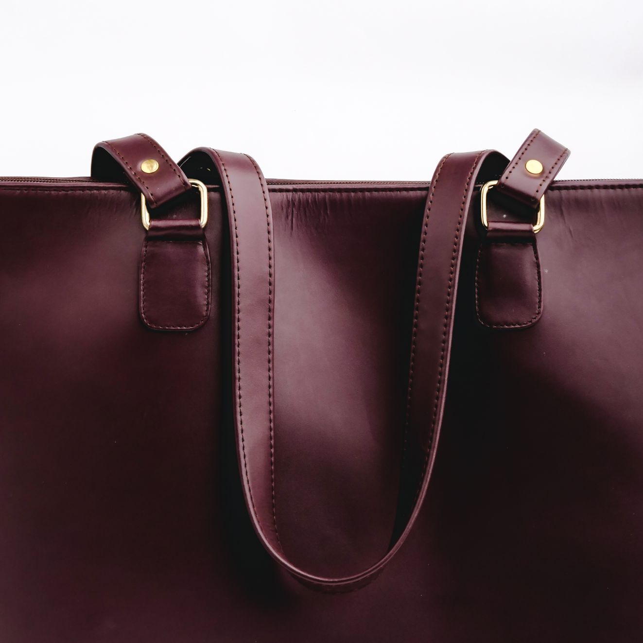 The Boss Lady Pure Leather Womens Tote Bag-Wine Berry