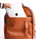 Load image into Gallery viewer, On-The-Go Leather Backpack-Tan Brown

