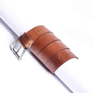 Rustic Leather Belt-Solid