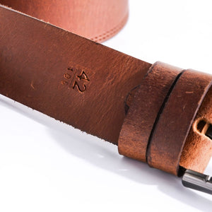 Rustic Leather Belt-Solid