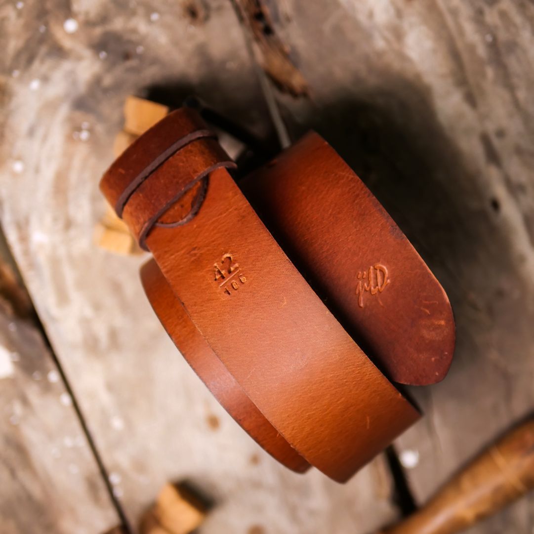 Rustic Leather Belt-Solid