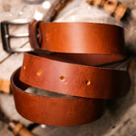Load image into Gallery viewer, Rustic Leather Belt-Solid
