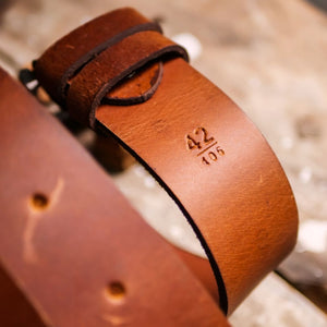Rustic Leather Belt-Solid