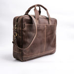 Load image into Gallery viewer, Oxford Pure Leather Vintage Business Laptop Bag-Dark Brown
