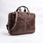 Load image into Gallery viewer, Oxford Pure Leather Vintage Business Laptop Bag-Dark Brown
