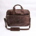 Load image into Gallery viewer, Oxford Pure Leather Vintage Business Laptop Bag-Dark Brown
