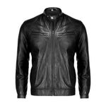 Load image into Gallery viewer, Black Mens Pure Sheep Leather Zipper Front Pockets Jacket
