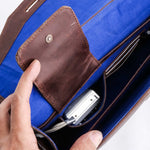 Load image into Gallery viewer, The Corporate Pure Leather Bag- Dark Brown

