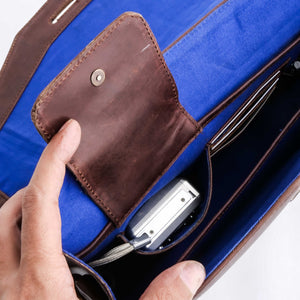 The Corporate Pure Leather Bag- Dark Brown