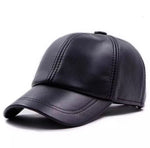 Load image into Gallery viewer, Pure Leather Cap With Adjustable Clip-Black
