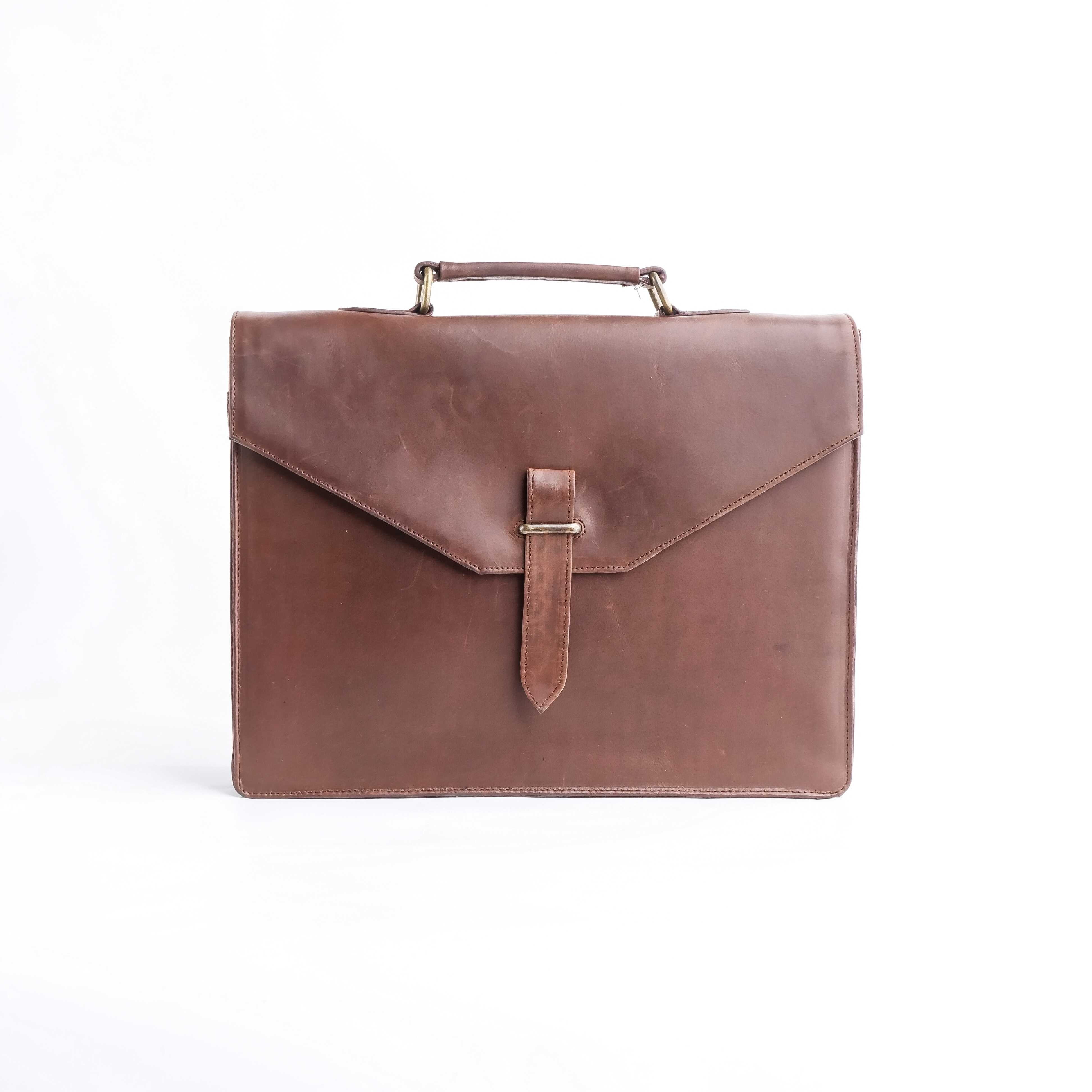The Corporate Pure Leather Bag- Tan Brown