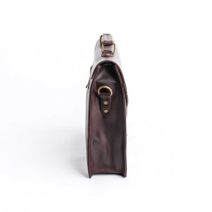 The Corporate Pure Leather Bag- Dark Brown