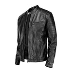 Load image into Gallery viewer, Cafe Racer Black Mens Pure Sheep Leather Jacket
