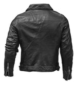 Load image into Gallery viewer, Biker Mens Leather Jacket-Black
