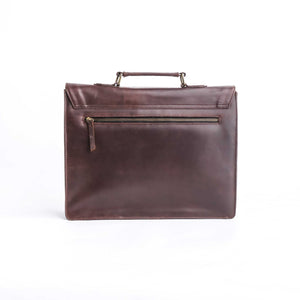 The Corporate Pure Leather Bag- Dark Brown
