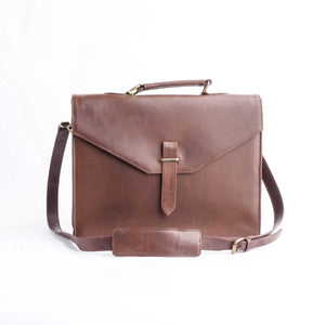 The Corporate Pure Leather Bag- Tan Brown