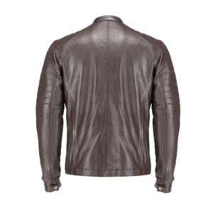 Cafe Racer Brown Mens Pure Sheep Leather Jacket