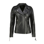 Load image into Gallery viewer, Womens Quilted Leather Quilted Jacket-Black
