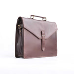 Load image into Gallery viewer, The Corporate Pure Leather Bag- Dark Brown
