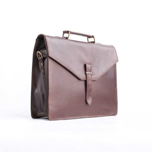 The Corporate Pure Leather Bag- Dark Brown