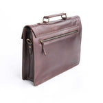 Load image into Gallery viewer, The Corporate Pure Leather Bag- Dark Brown
