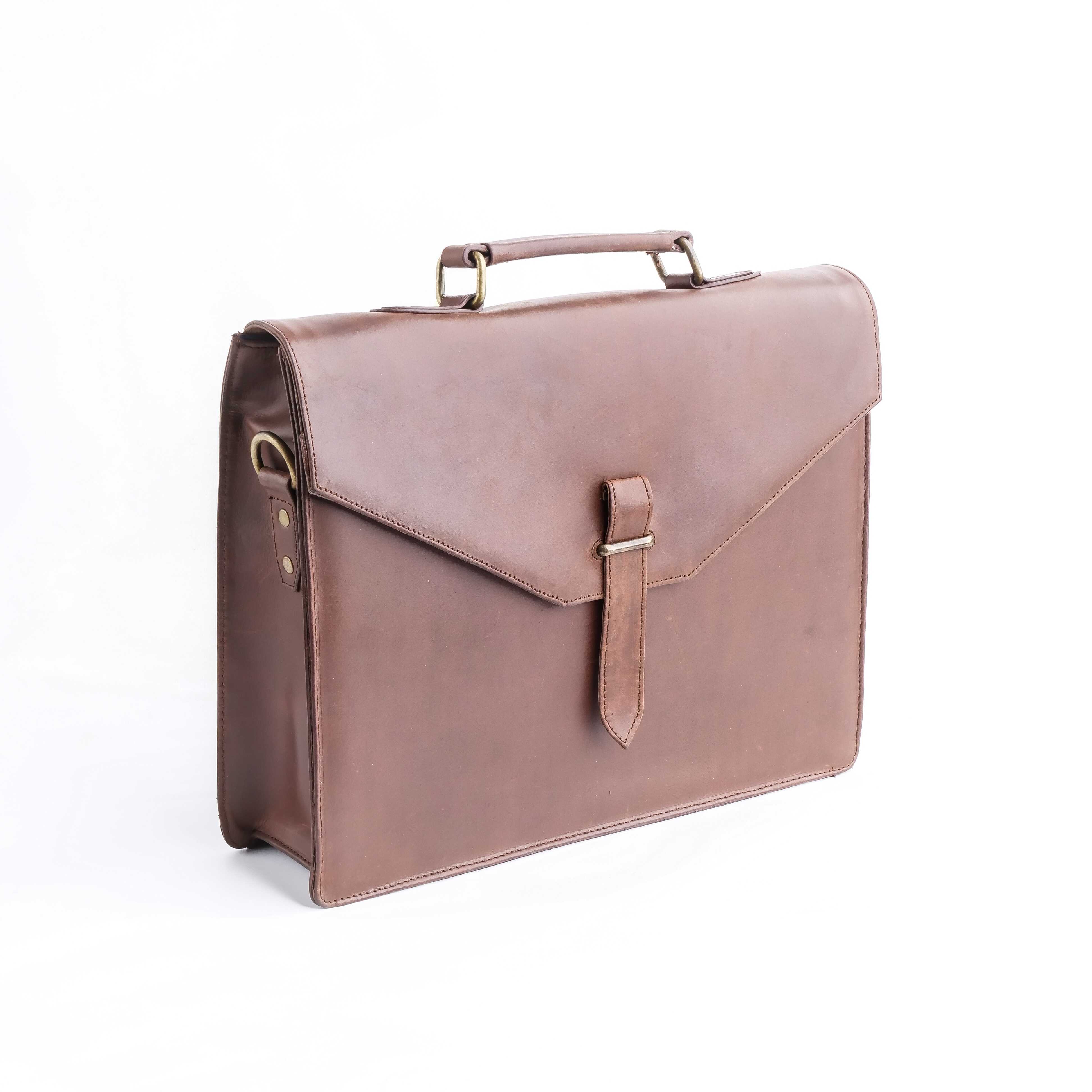 The Corporate Pure Leather Bag- Tan Brown