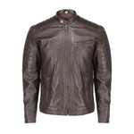 Load image into Gallery viewer, Cafe Racer Brown Mens Pure Sheep Leather Jacket

