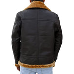 Load image into Gallery viewer, Premium Shearling Fur Leather Jacket-Brown
