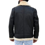 Load image into Gallery viewer, Premium Shearling Fur Leather Jacket-Black
