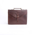 Load image into Gallery viewer, The Corporate Pure Leather Bag- Dark Brown
