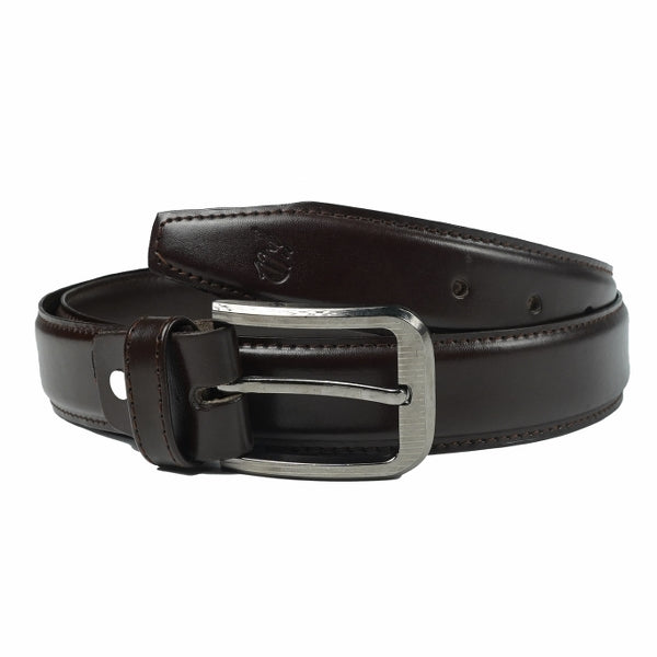 Formal Leather Belt Single Stitch-Black