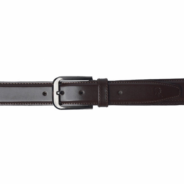 Formal Leather Belt Single Stitch-Chocolate Brown