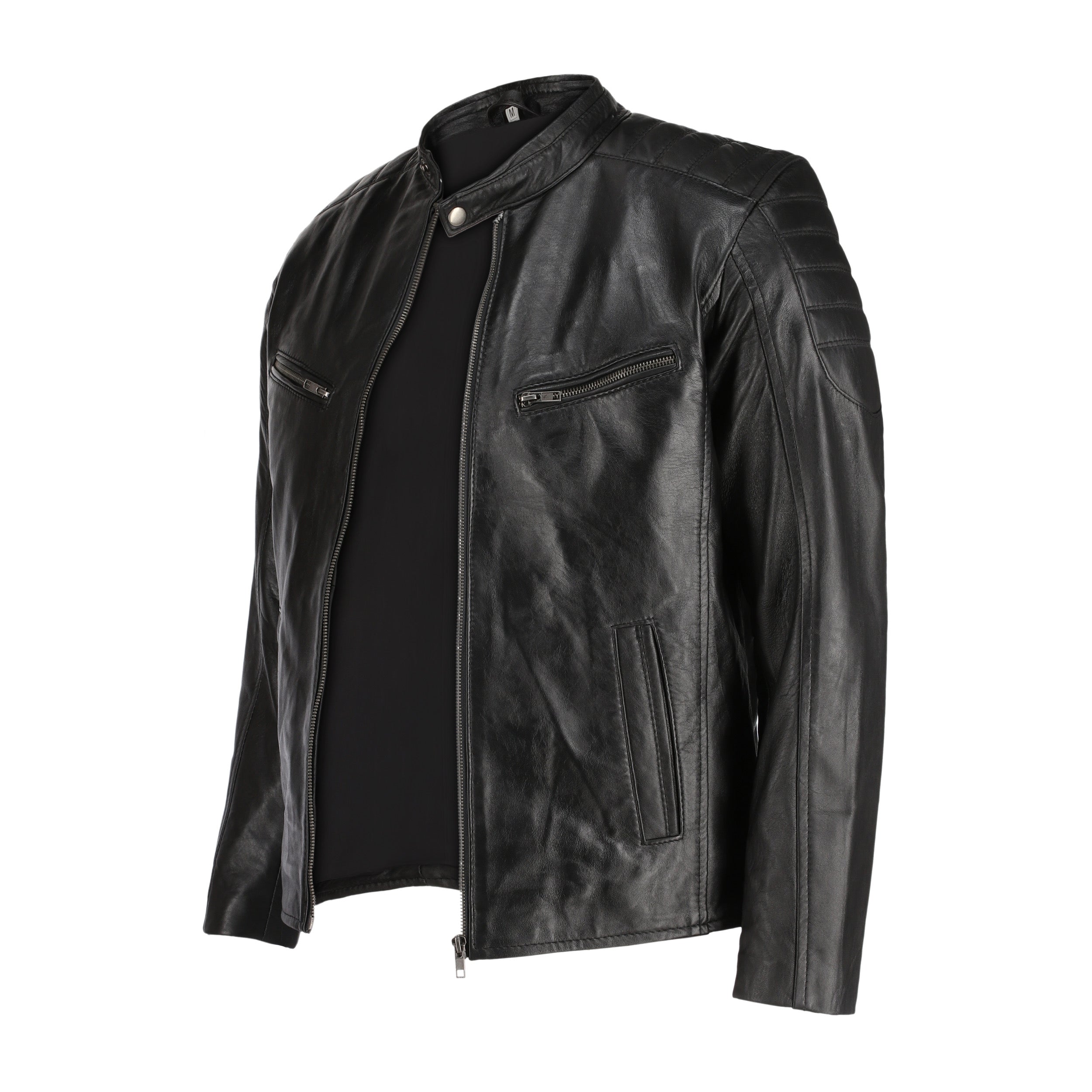 Classic Lambskin Biker Jacket - Black Leather – FROMTHEFIRST