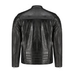 Load image into Gallery viewer, Mens Black Lambskin Biker Style Leather Jacket
