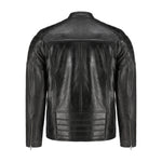 Load image into Gallery viewer, Mens Black Lambskin Biker Style Leather Jacket
