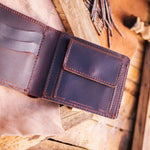Load image into Gallery viewer, The Vault Vintage Leather Wallet-Coin Pocket-BURGUNDY
