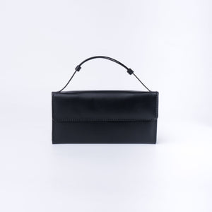 Nova-Womens Handle Leather Clutch Wallet-Black