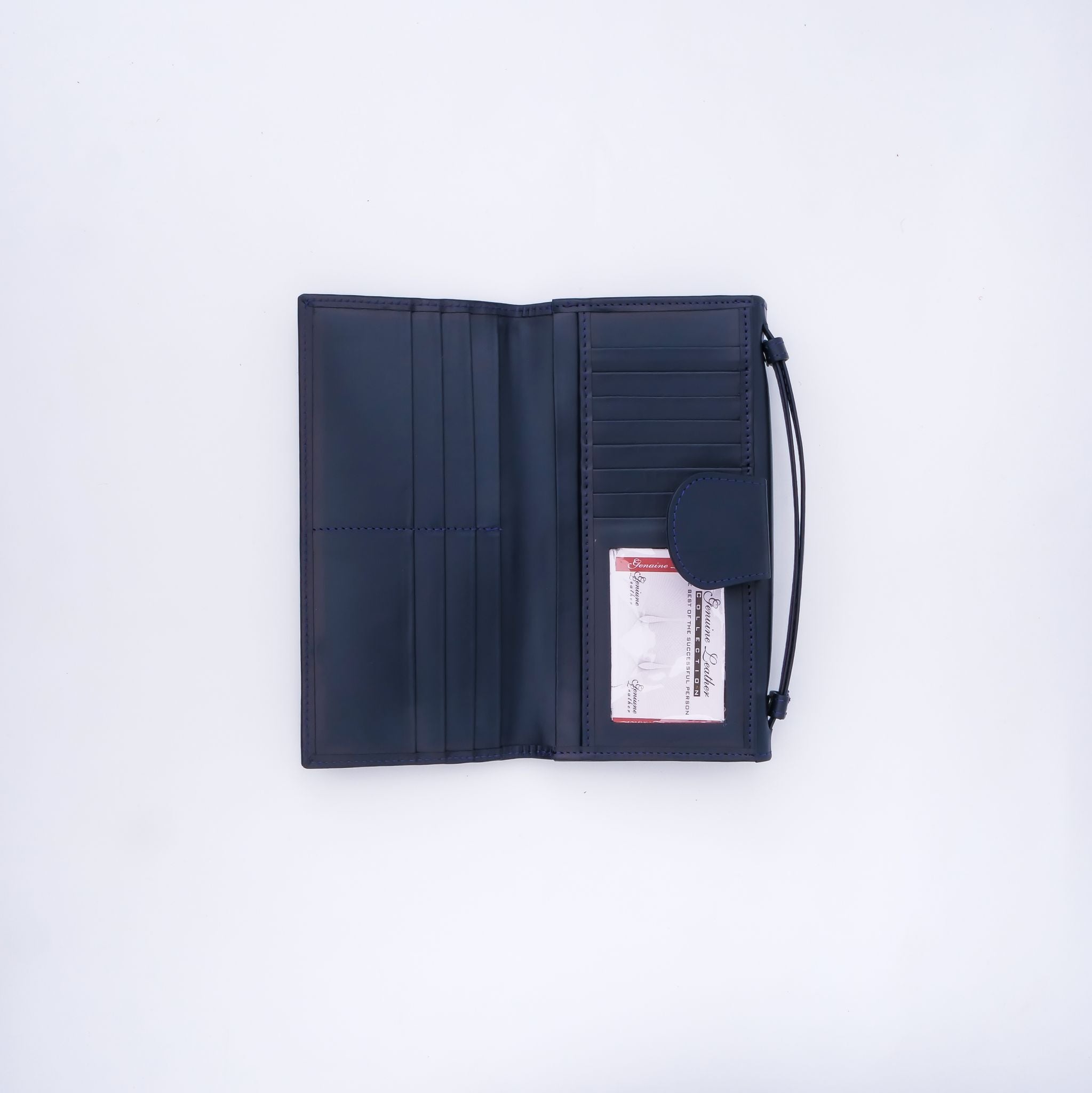 Nova-Womens Handle Leather Clutch Wallet-Blue