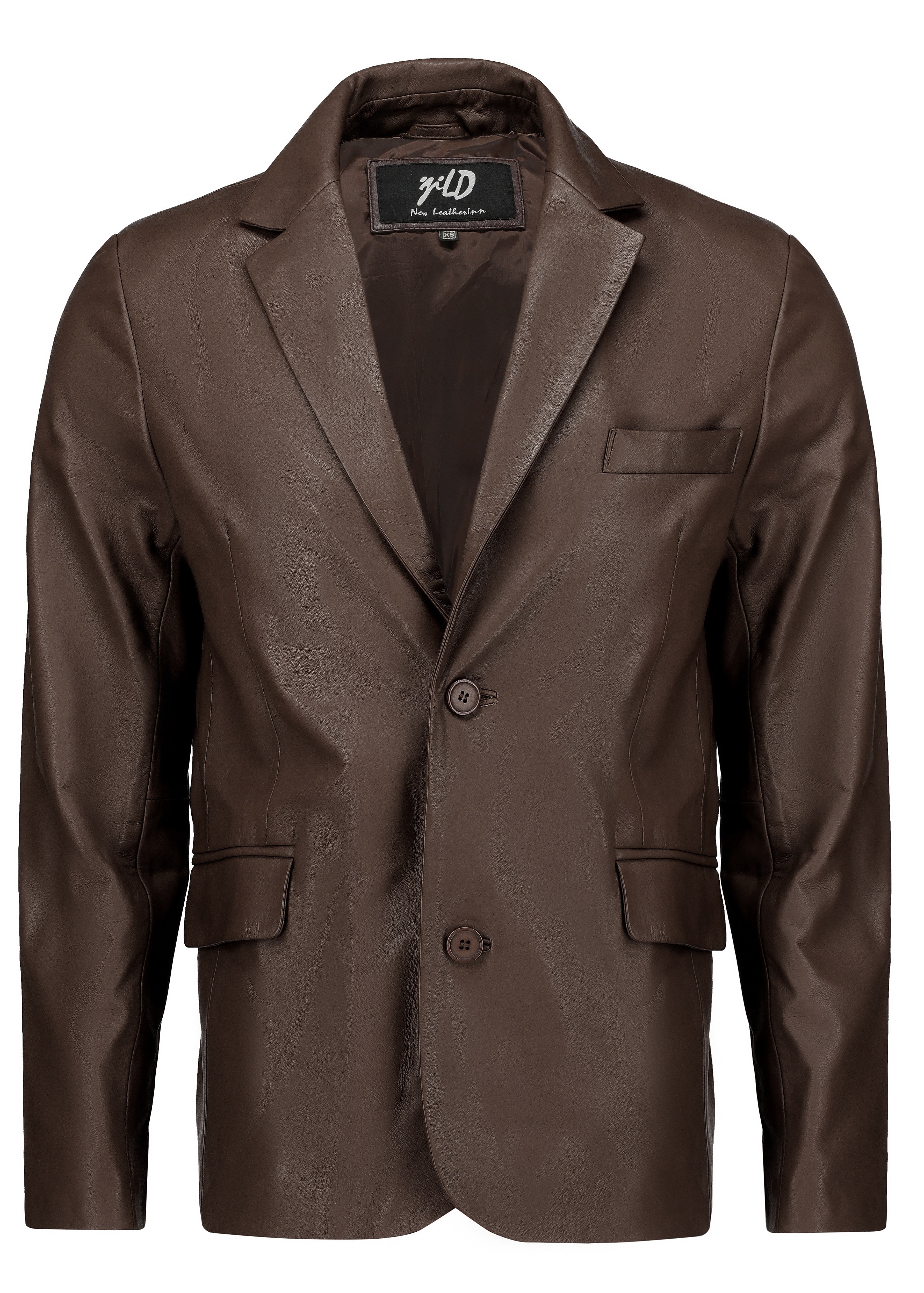 Invisible Stitching Casual Leather Blazer for Men