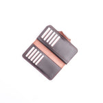 Load image into Gallery viewer, Tri-Fold Pure Leather Long Wallet With Button Closure-BURGUNDY
