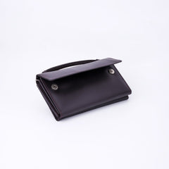 Nova-Womens Handle Leather Clutch Wallet-Burgundy
