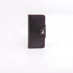 Load image into Gallery viewer, Tri-Fold Pure Leather Long Wallet With Button Closure-BURGUNDY
