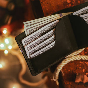 The Vault Vintage Leather Wallet-Arch-Charcoal Black