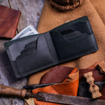 Load image into Gallery viewer, The Vault Vintage Leather Wallet-Arch-Charcoal Black
