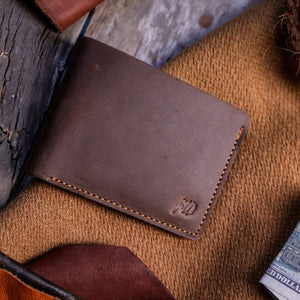 The Vault Vintage Leather Wallet-Coin Pocket-CHOCOLATE BROWN